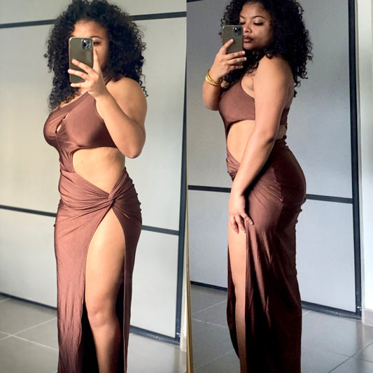 Robe Jade marron