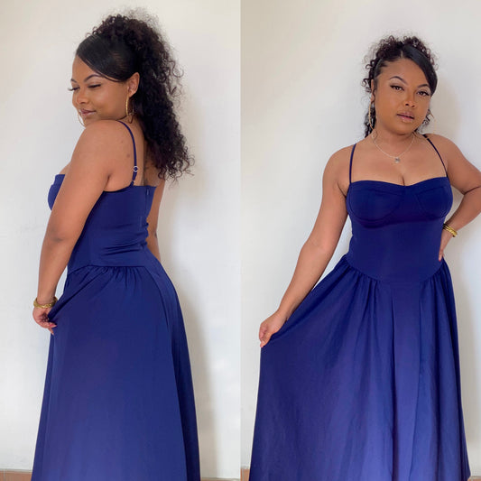 Robe Colyne bleu marine